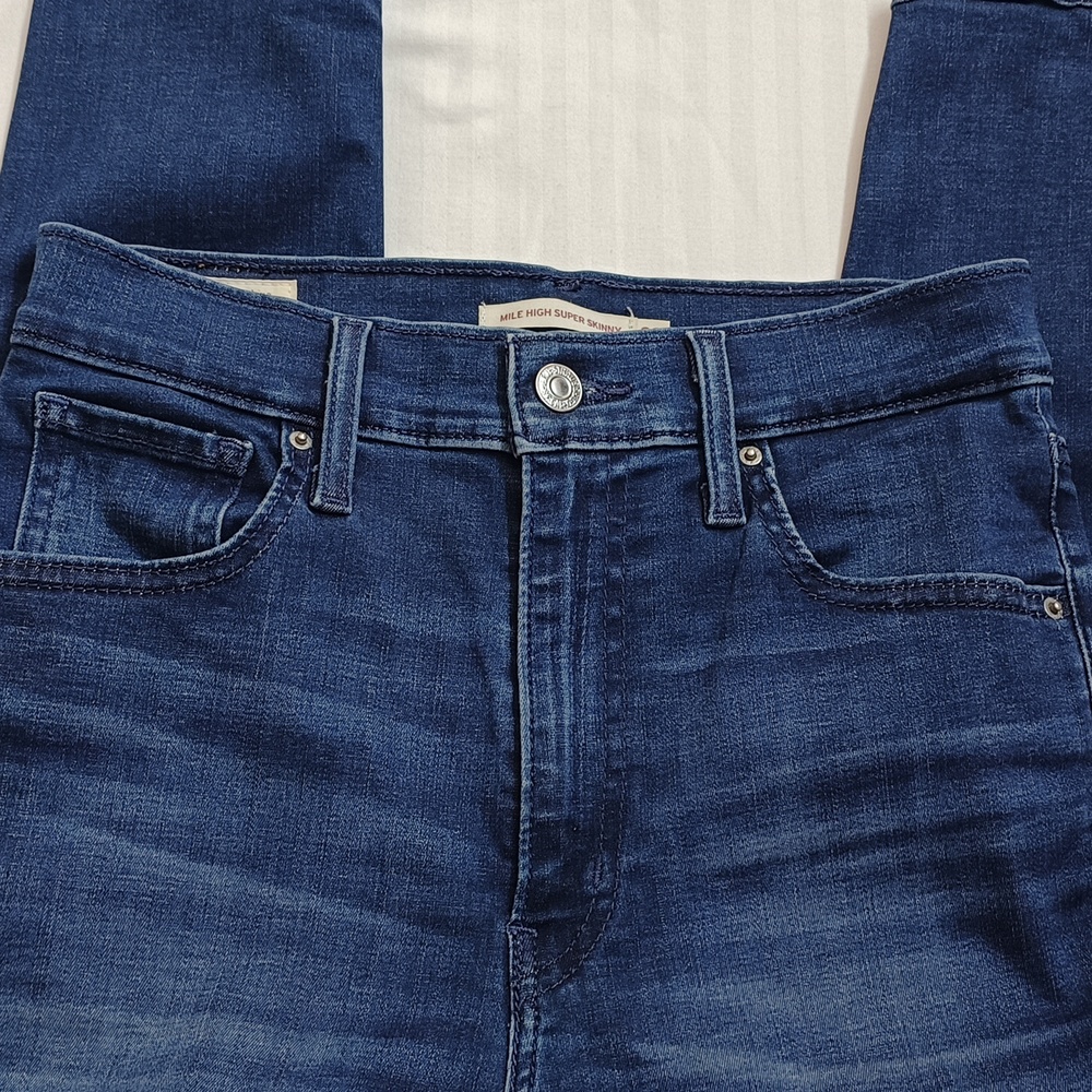 LEVI'S Blue Mile high Super skinny Jeans - Picture 10 of 15